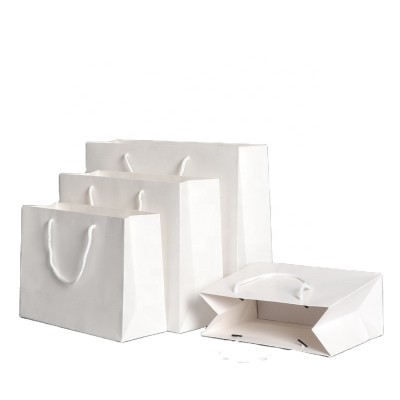 Custom Kraft Paper Bag White Black Apple Bag